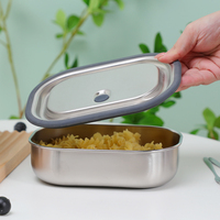 Boîte à lunch en acier inoxydable 304, anti-fuite, multifonctionnelle, sans BPA, boîte bento sous vide avec compartiment pour adulte