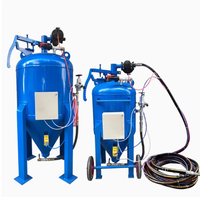 BORNJX Machine de sablage mobile manuelle à vapeur écologique pour l'élimination de la rouille, mélange eau-sable 1:1, 200L ISO/CE