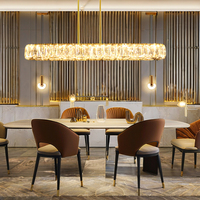 Restaurant lustre cristal pendentif lumières moderne luxe cuisine salle à manger décor à la maison suspension lampe