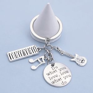 Moda DIY <span class=keywords><strong>teclado</strong></span> órgano electrónico guitarra <span class=keywords><strong>flauta</strong></span> cuerno música llavero profesional accesorios creativos de Metal - Product Image 5