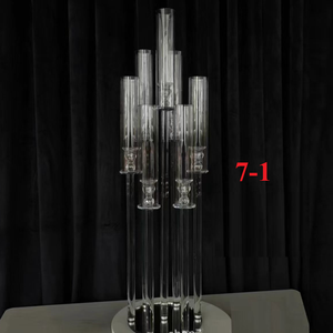 7 Kepala tempat lilin kaca dekorasi pernikahan hiasan tengah meja tempat lilin kristal berdiri tempat lilin berdiri - Product Image 2