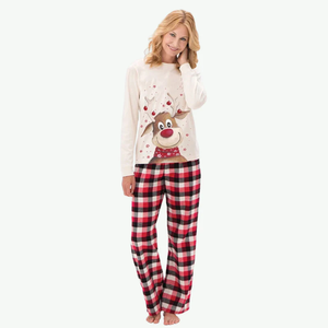 Tenues assorties pour la famille, pantalon de pyjama en bambou à carreaux à manches longues pour Noël, ensembles de pyjamas <span class=keywords><strong>maman</strong></span> et moi, pyjamas de famille - Product Image 2