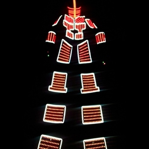 Control Remoto con Cambio de Color RGB, Disfraz de <span class=keywords><strong>Robot</strong></span> LED Luminoso, Actuación de Baile, Armadura de <span class=keywords><strong>Robot</strong></span> Negra, Ropa de Baile para Escenario - Product Image 3