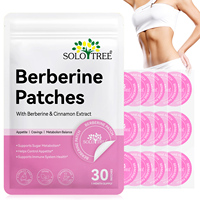 Parches de Berberina SOLOTREE OEM/ODM con Canela y Vitaminas del Grupo B para Control del Apetito, Apoyo al Metabolismo y Salud Inmunológica - 30 Parches/Bolsa