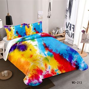 Juego de ropa de cama con tinte anudado, funda nórdica colorida de tamaño Queen y King Size para decoración de dormitorio, 3 piezas - Product Image 3