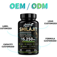 Complément Tout-en-un Marque Blanche : Gommes de Shilajit, Minéraux Fulviques, Ashwagandha, Bore et Acide Fulvique pour Hommes Adultes – Améliore l'Immunité