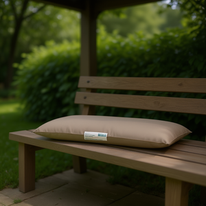 Coussin de banc d'extérieur en tissu Oxford, couleur taupe, 100 % polyester, coussin de siège de jardin - Product Image 2