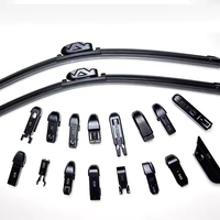 Limpiaparabrisas de coche sin hueso multifunción Bozhi para todas las estaciones, limpiaparabrisas doble suave Universal, 1 pieza para Audi Corolla Rav4