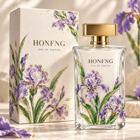 Nouveau flacon de parfum haut de gamme 100 ml, flacon carré en verre, flacon de parfum classique, vaporisateur de parfum vide, emballage