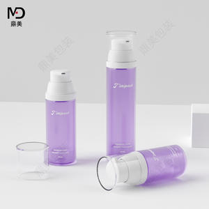 เซรั่มดูแลผิวปรับแต่งได้สำหรับบรรจุภัณฑ์ซ่อมแซมขวดสุญญากาศ PP กึ่งโปร่งใสสีม่วง - Product Image 5