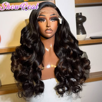 Wig Rambut Asli Manusia 13x4 hd Lace Front Wig Model Body Wave Warna Natural Kepadatan 200% Kutikula Tertata Rapi Grosir Wig Rambut Asli Manusia
