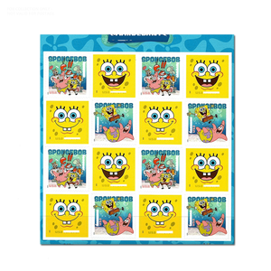 Sellos Postales, Sellos de Correo, Sellos Postales de Prioridad de EE. UU., Forever 2025, Coleccionables de Bob Esponja, Etiquetas de Sellos Postales de Estados Unidos - Product Image 3