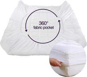 <span class=keywords><strong>Housse</strong></span> de protection pour matelas Queen, couvre-tête, couvre-lit matelassé, <span class=keywords><strong>housse</strong></span> de protection en polyester, extensible, poche profonde de 20,32 à 53,34 cm - Product Image 3