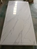 Lámina de PVC Reciclable con Acabado Brillante UV, Efecto Mármol, con Servicio de Corte, para Decoración de Paneles de Pared Interiores, Panel de Pared SPC