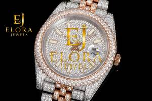 Montre de luxe pour homme en moissanite de qualité supérieure avec bracelet au design tendance et finition élégante, idéale comme cadeau pour homme - Product Image 4