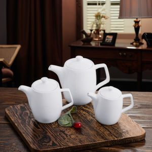 סיטונאי תפור לפי מידה אוכל לבן פורצלן מים קומקום זול תה סירי למסעדה - Product Image 1