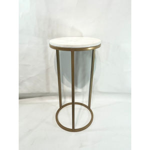 Table d'appoint moderne en marbre avec cadre en fer thermolaqué – Collection prix de gros - Product Image 2