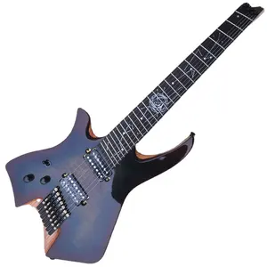 Flyoung Headless faned Electric Guitar 7 Strings Guitar Left handed Stringed Instruments