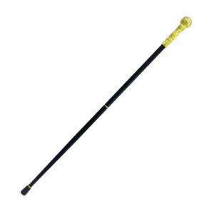 Canne de randonnée extérieure à tête ronde dorée, style britannique, en métal, de luxe, pour gentleman, personnalisable pour les jeunes - Product Image 5
