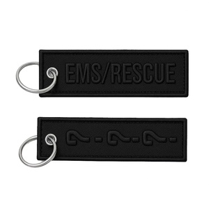 Factory Price <b>Custom</b> Short Lanyard Fabric Material Metal Ring Embossed Printing Promotional <b>Keychain</b> - Product Image 1