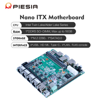Papan Nano ITX 4 Port LAN Intel Generasi ke-12 N150 N305 1*DDR5 2*Com 4*USB DC 9~36V X86 Industrial SBC Pfsense Firewall Motherboard