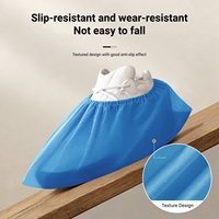 Disposable Non Woven Buckles Closure Customizable Antislip Dustproof Waterproof Shoe Cover