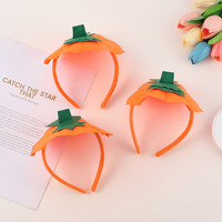 Serre-têtes Citrouilles Décorées pour Enfants – Accessoires de Fête d'Halloween – Citrouilles Tridimensionnelles pour Halloween