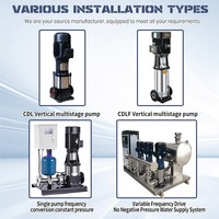 Pompe centrifuge verticale multi-étages en acier inoxydable 55 kW 380,9 V 60 Hz, surpresseur d'eau électrique ultra haute pression