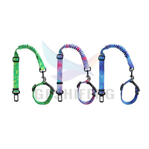 Ceinture de sécurité élastique rétractable pour animaux de compagnie, ensemble de ceintures de sécurité pour collier de chien - Product Image 1