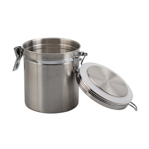 100% <b>Airtight</b> Metal Food Storage Container with Lid Sealed, Stainless Steel Coffee Canister for Ground Coffee - Product Image 5