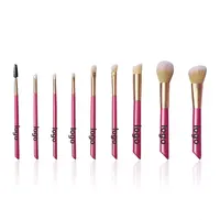 Leishang – pinceaux de maquillage à cheveux synthétiques rose, Logo personnalisé Amazon meilleure vente, ensemble de 9 pièces, ombre à paupières, cosmétique, pinceau de maquillage professionnel