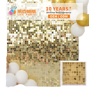 Paneles de Fondo de Pared con Lentejuelas Cuadradas Doradas Brillantes para Fiestas, Bodas, Graduaciones, Año Nuevo, Decoraciones de San Valentín - Product Image 1