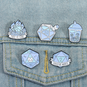 Dés drôles émail broche c'est Fine thème broche TRPG Gamer cadeau revers Badge bijoux pour les Fans de Roleplay - Product Image 1