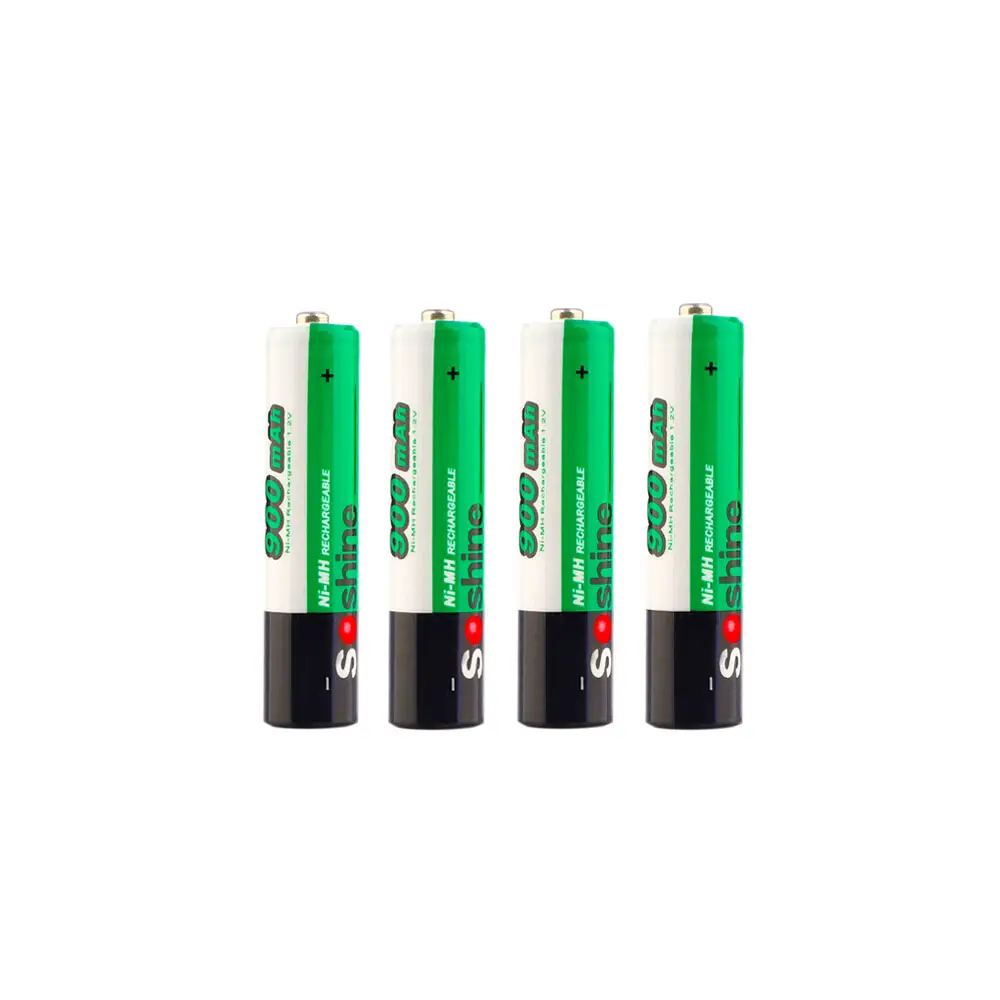 Soshine 1.2V Ni-MH Rechargeable AAA/Micro 900mAh Batteries