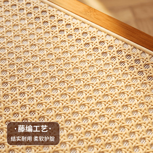 Solid Wood Rattan Bench With <b>Storage</b> For Entryway <b>Shoe</b> <b>Rack</b> Home Use - Product Image 2