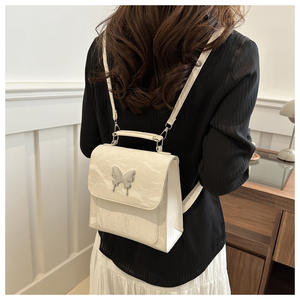 Nouveau sac à bandoulière Han <span class=keywords><strong>Shi</strong></span> Wei <span class=keywords><strong>Mei</strong></span> Bow Fashion, sac à main pour femme, petit sac carré sous le bras, sac à main femme - Product Image 3