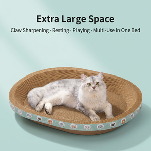 Tabla para gatos, resistente a arañazos y que no suelta pelo, plato extra grande, cama para gatos, juguete y estructura de escalada - Product Image 2