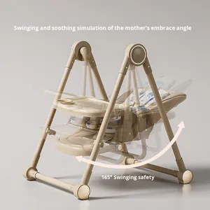 Chaise haute pour bébé en plastique, multifonctionnelle, inclinable, pliable, berçante, avec <span class=keywords><strong>hauteur</strong></span> réglable - Product Image 5