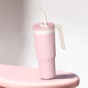 Botella de agua térmica de acero inoxidable de doble pared Hong Ling al por mayor tazas de viaje vaso de 40OZ con cerámica y Asa - Product Image 1