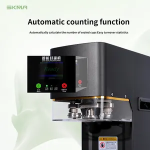 2024 Popular Model Commercial Automatic Bubble Tea Can Seamer Non-Rotary Can Sealing Machine For Coffee Juice Soda Beer