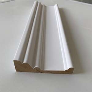 Moulures de plafond en bois de pin de conception moderne, de haute qualité, apprêtées en blanc pour les applications de plafond d'hôtel - Product Image 1