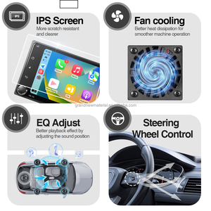 Grandnavi 2DIN 7inch Android đài phát thanh xe hơi không dây <span class=keywords><strong>Apple</strong></span> Carplay Android tự động Wifi BT GPS navigation FM AM RDS cho TOYOTA - Product Image 3