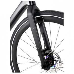 Vélo de route gravel à disque hydraulique intégral à montage plat 700C, cadre en fibre de carbone à absorption des chocs, vélo de course pour adultes, 24 vitesses RS - Product Image 5