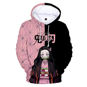 Sudadera con Capucha para Hombre, Estilo Urbano, Diseño Personalizado con Estampado Puff de <span class=keywords><strong>Anime</strong></span> Japonés, Corte Regular, 100% Poliéster, 200g - Product Image 1