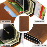 Rfid-portefeuille en aluminium pour cartes de visite et de crédit, porte-cartes, identification automatique, étui en cuir, nouveau porte-cartes de visite