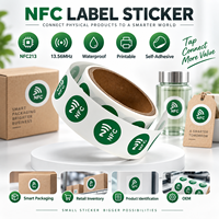 Autocollant NFC HF RFID Mini 13,56 MHz NTAG213 Blanc Imprimable Personnalisable Auto-adhésif Étiquette ISO14443A Accès Hôtel Paiement
