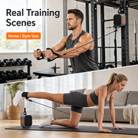 Appareil de musculation multifonctionnel réglable pour entraînement de résistance, haltères, rameur et exercices de pectoraux – Complet