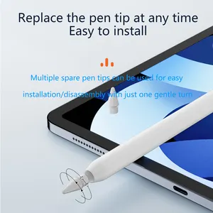 Apple kalem ucu için yüksek kaliteli kalem ucu değiştirme nesil 1 ve 2 beyaz silika jel için en uygun
