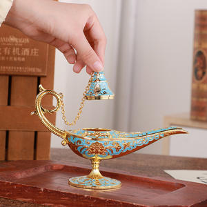 Lampe Magique d'Aladin Grande Petite Taille Rétro Alliage Européen Souhaitant Art Ornements Artisanat Décoratif <span class=keywords><strong>Russe</strong></span> - Product Image 5