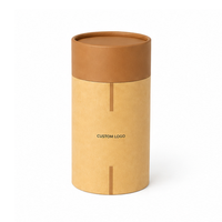 Empaque de Tubo de Papel Personalizado, Tubo de Papel Kraft Ecológico con Logotipo Personalizado para Empaque de Regalos Premium
